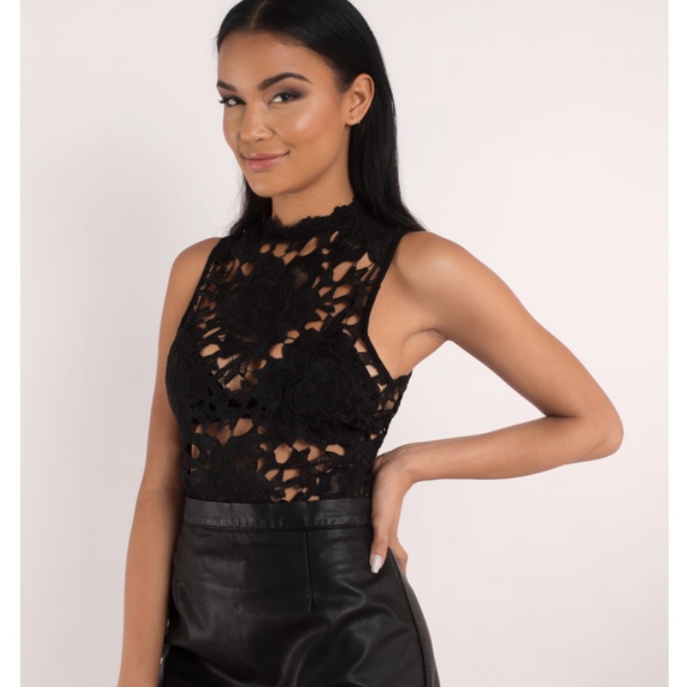 Tobi black lace Rain Bodysuit